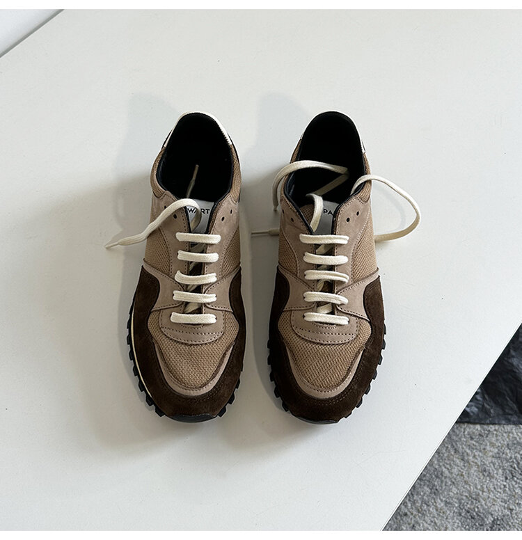 Spalwart Unisex Retro Running Shoes Casual Sporty Style Agan Dequn Fashionable Mesh Lined round Toe Deep Mouth Rubber Sole · v8