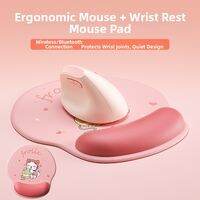 B.O.W | Ergonomic Vertical Wireless Bluetooth Mouse with Silent Design for Women and Wrist Support