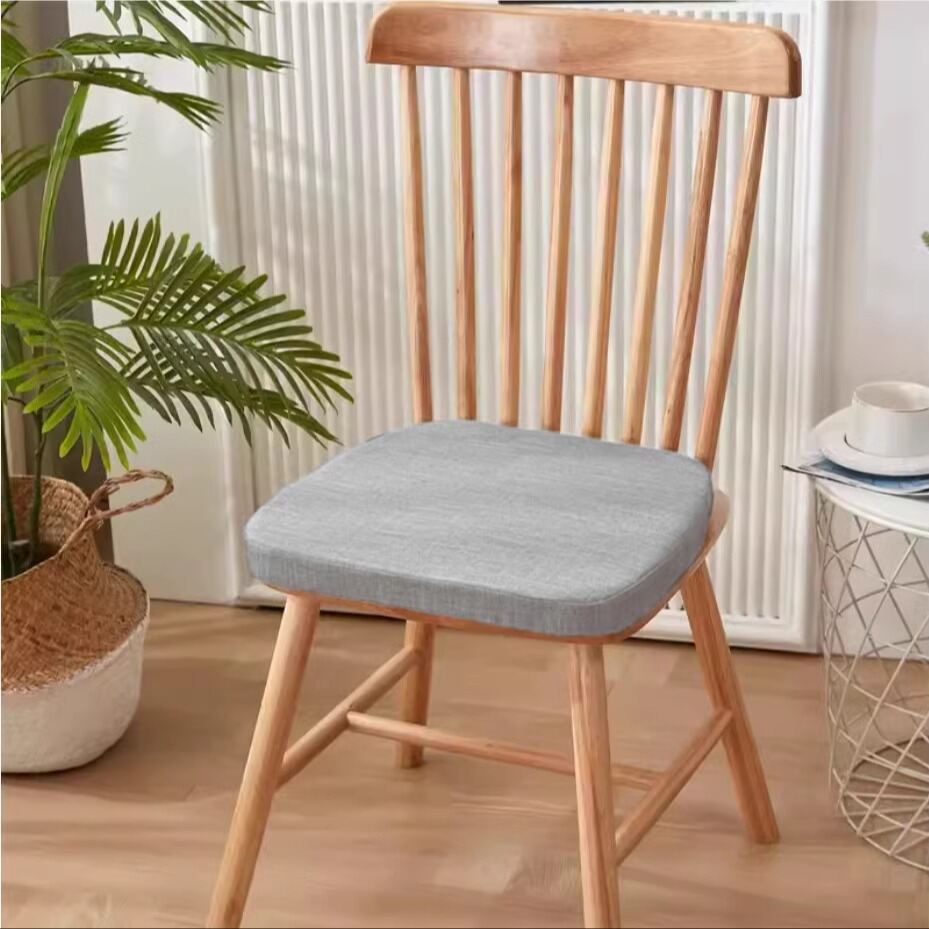 Thickened Cotton Linen Horse Hoof Shaped Dining Chair Pads Home Use Removable And Washable Sponge Cushion Anti Slip Mat