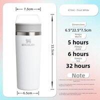 Stanley | Portable Sealed Thermal Coffee Cup 304 Stainless Steel 201ml-300ml Double Cover Insulated Tumbler for Travel Hot Cold Beverages