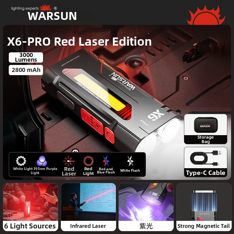 WARSUN | Strong Light Ultra Bright Outdoor Small Portable Magnetic Flashlight