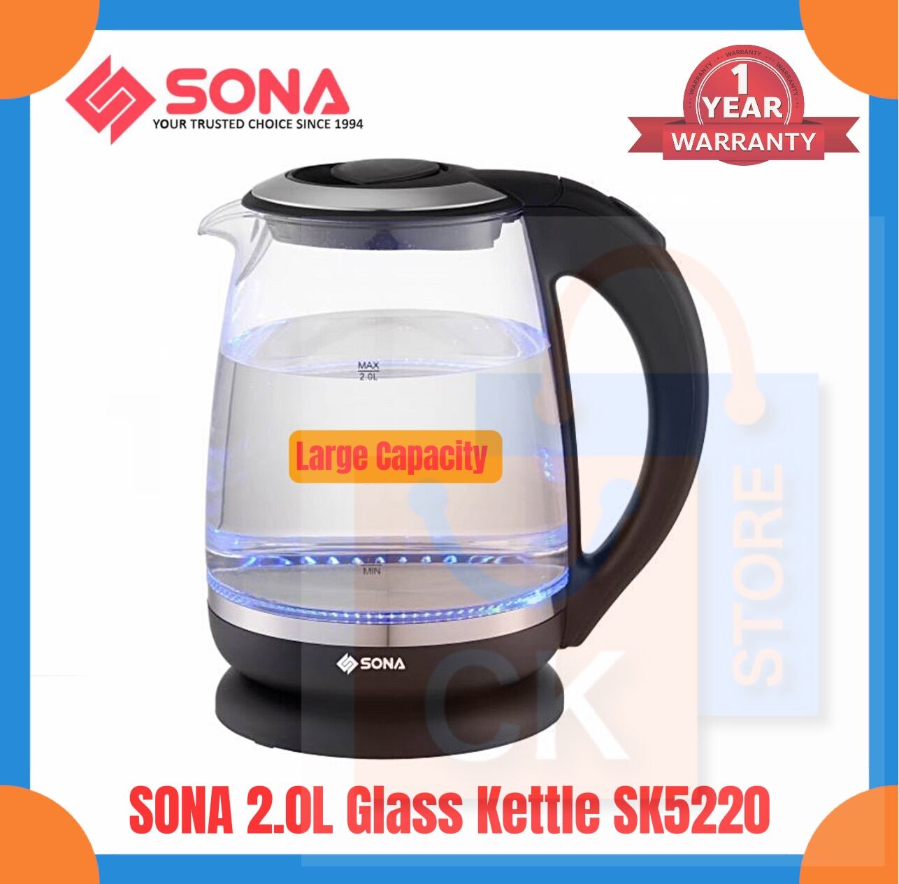 High Borosilicate Glass 1.8L/2.0L Stainless Steel Electric Kettle with  Purple LED Lights - Rapid Boil - China Kettle and Tea Kettle price