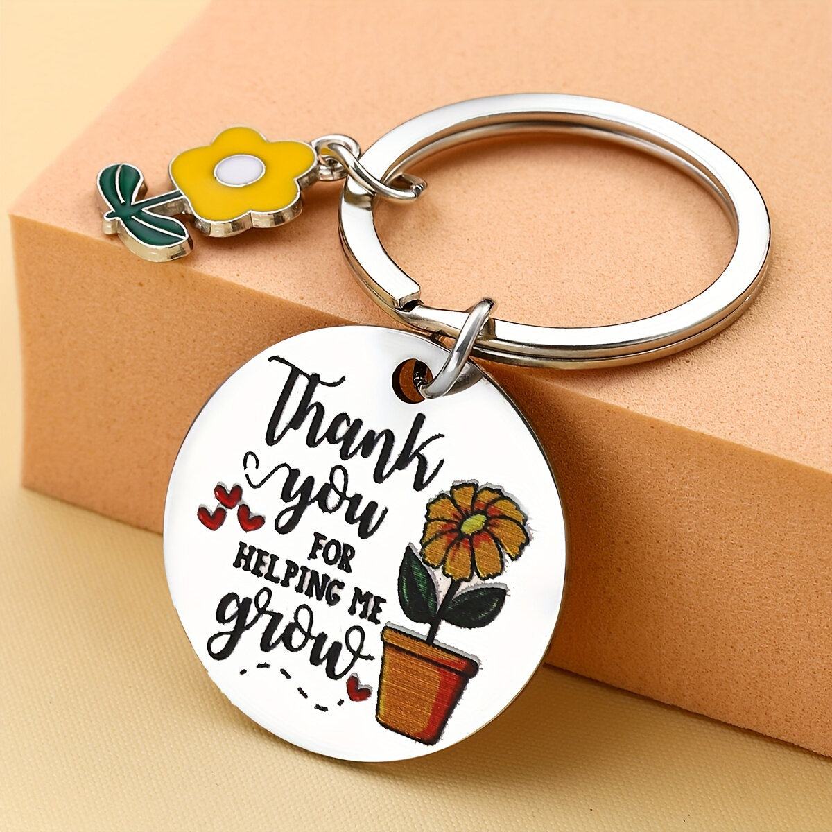 Thank You Keychain for Teacher - Appreciation Gift for Mentor Best Thank You Gift for Family And Friends And Teachers