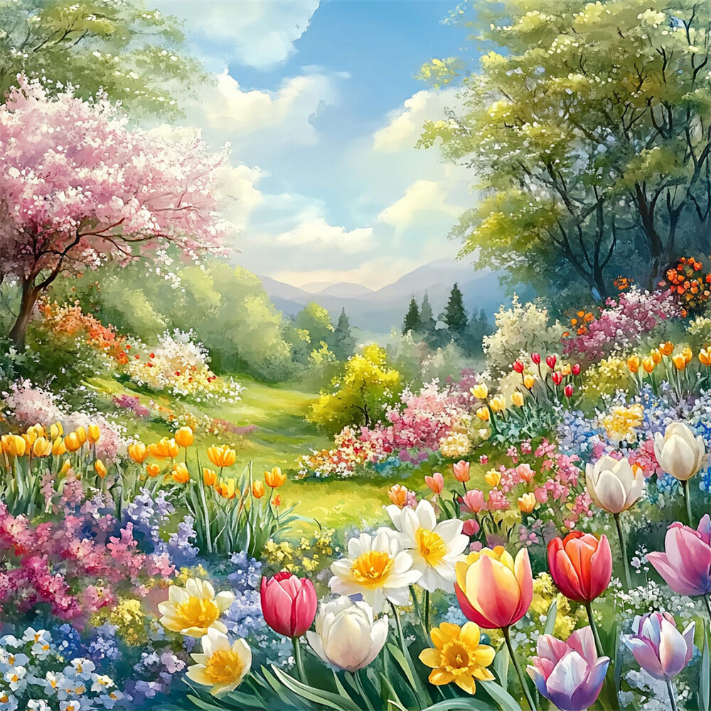 Evershine Diamond Mosaic Tree Picture Of Rhinestones Painting Landscape Embroidery Flower Cross Stitch Kit Home Decoration