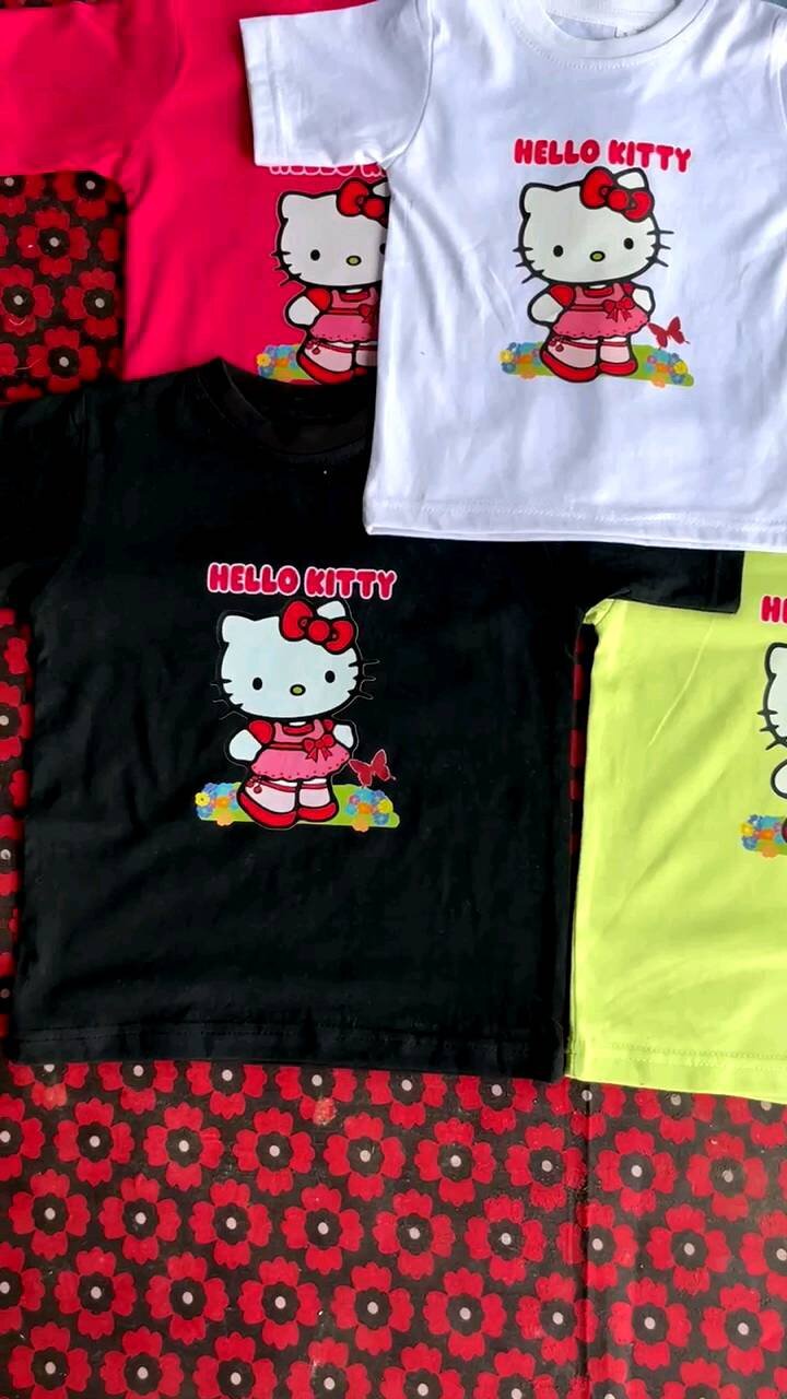 KAOS ANAK HELO KITTY usia 6 bulan sampai 10 tahun katun kombet 30s