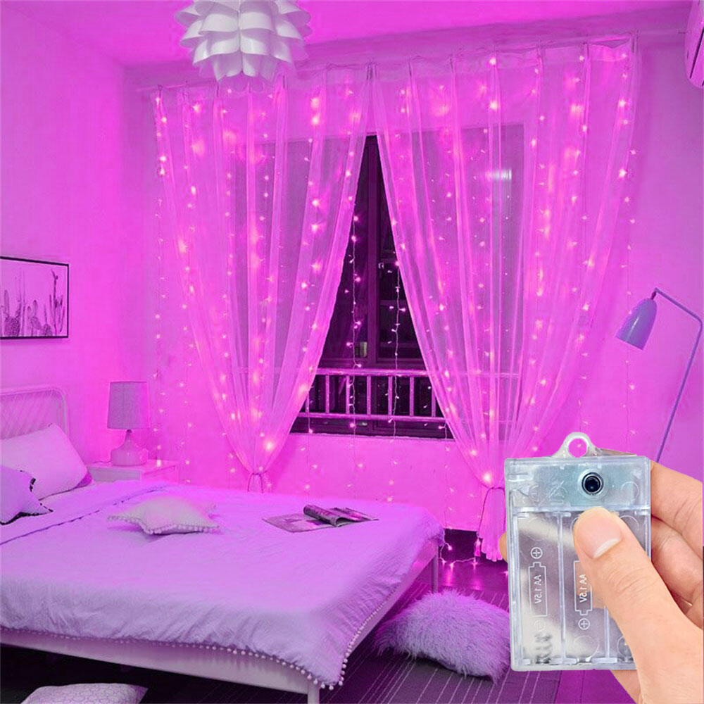 Battery LED Festoon Curtain Light String 8 Modes Garland Fairy Lights for Wedding Party Home Holiday Ramadan Room Decortation