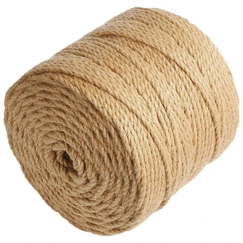 50/100M 2mm Natural Jute Rope String Ribbon Crafts DIY Vintage Jute Cord Twine Thread Sewing Party Wedding Home Decortion