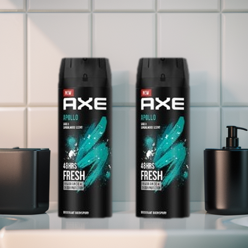 Combo 2 Xịt khử mùi toàn thân nam AXE Apolo 150ml x 2 chai hương nước hoa