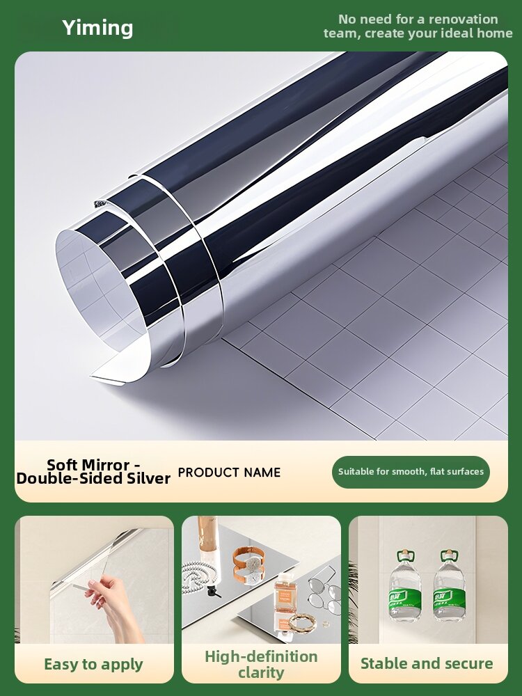YIMING | High Definition Self-adhesive Full Length Dressing Mirror Decoration