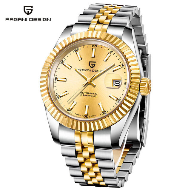 PAGANI DESIGN Man Mechanical Watch Top Brand Luxury Automatic Watch Stainless Steel 100m Waterproof Watch Men Clock Reloj Hombre. 