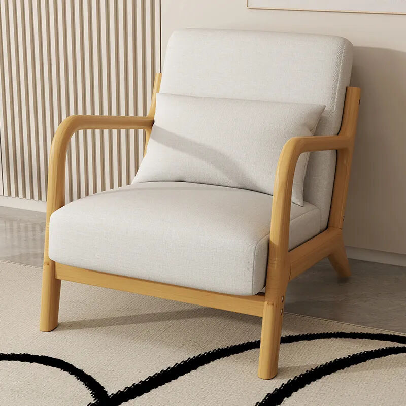 solid wood minimalist sofa