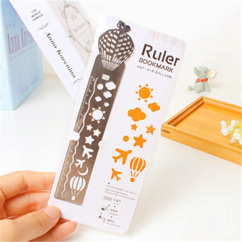 4 pcs/lot Cute Kawaii Creative Horse Birdcage Hollow Metal Bookmark Ruler For Student Gift School Supplies