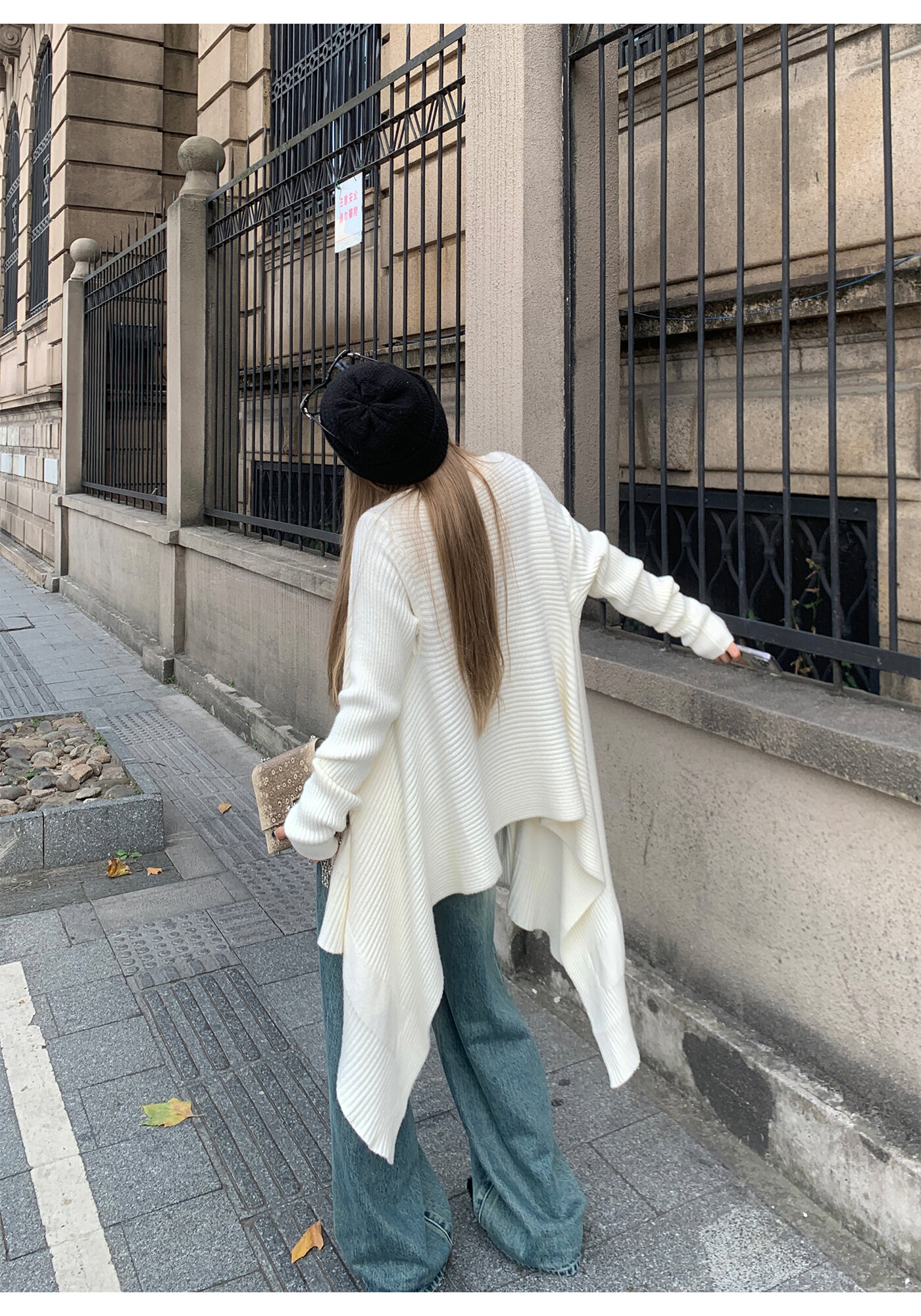 High Waist Wide Leg Jeans Women's Loose Fit Washed out Style Spring Autumn Denim Pants by LUU Peach Joy Slimming Effect · v2
