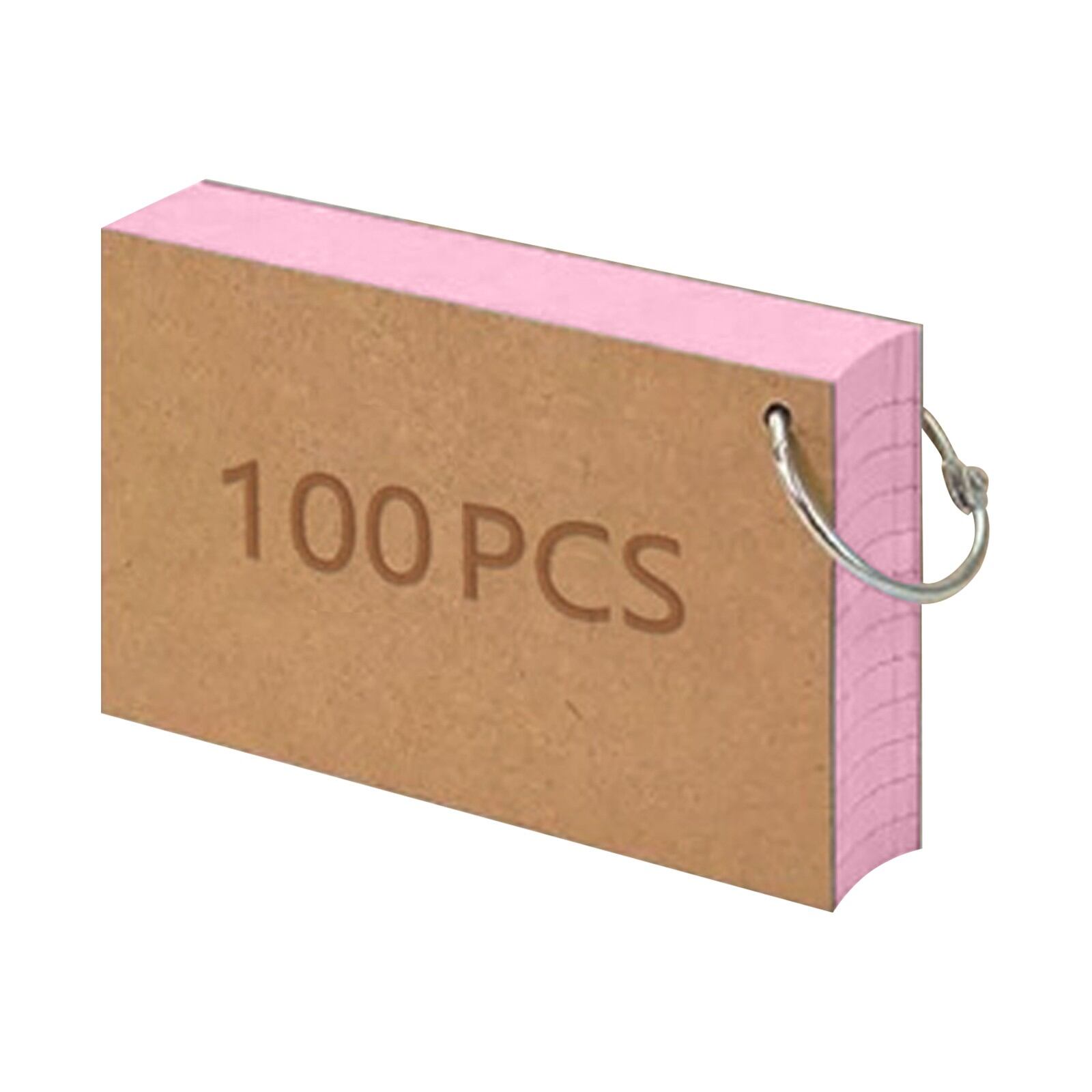 100pcs Portable Colored Index Cards with Ring Colorful Flash Cards Study Cards Multifuctional Note Cards For Studying Learning