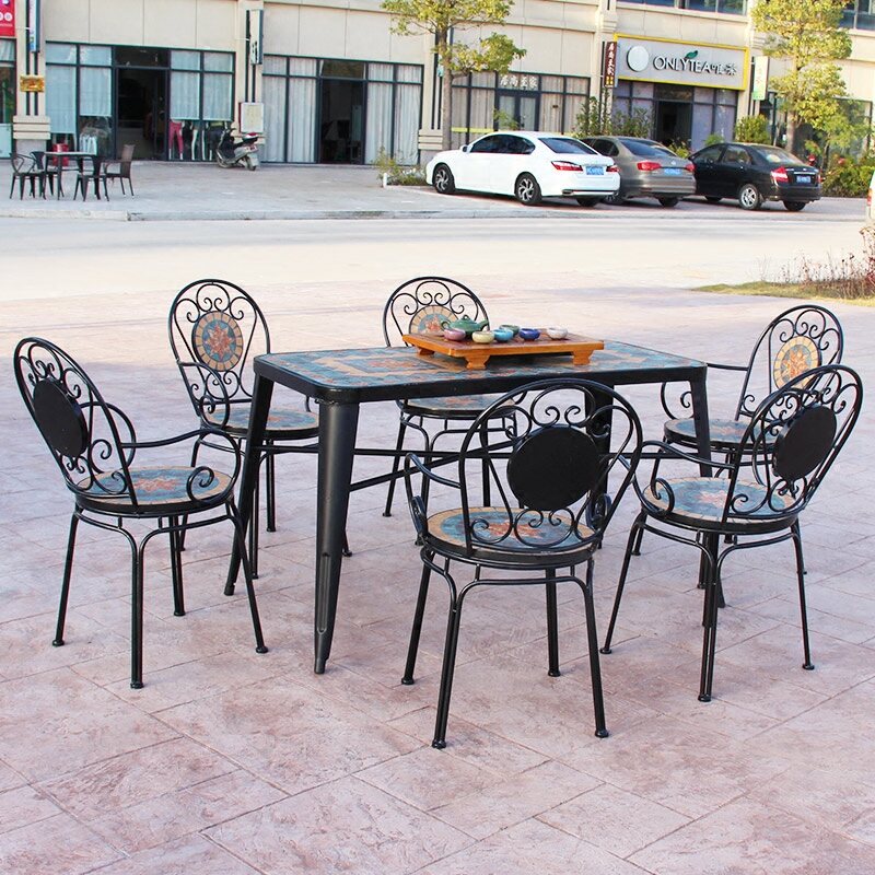 small iron patio set