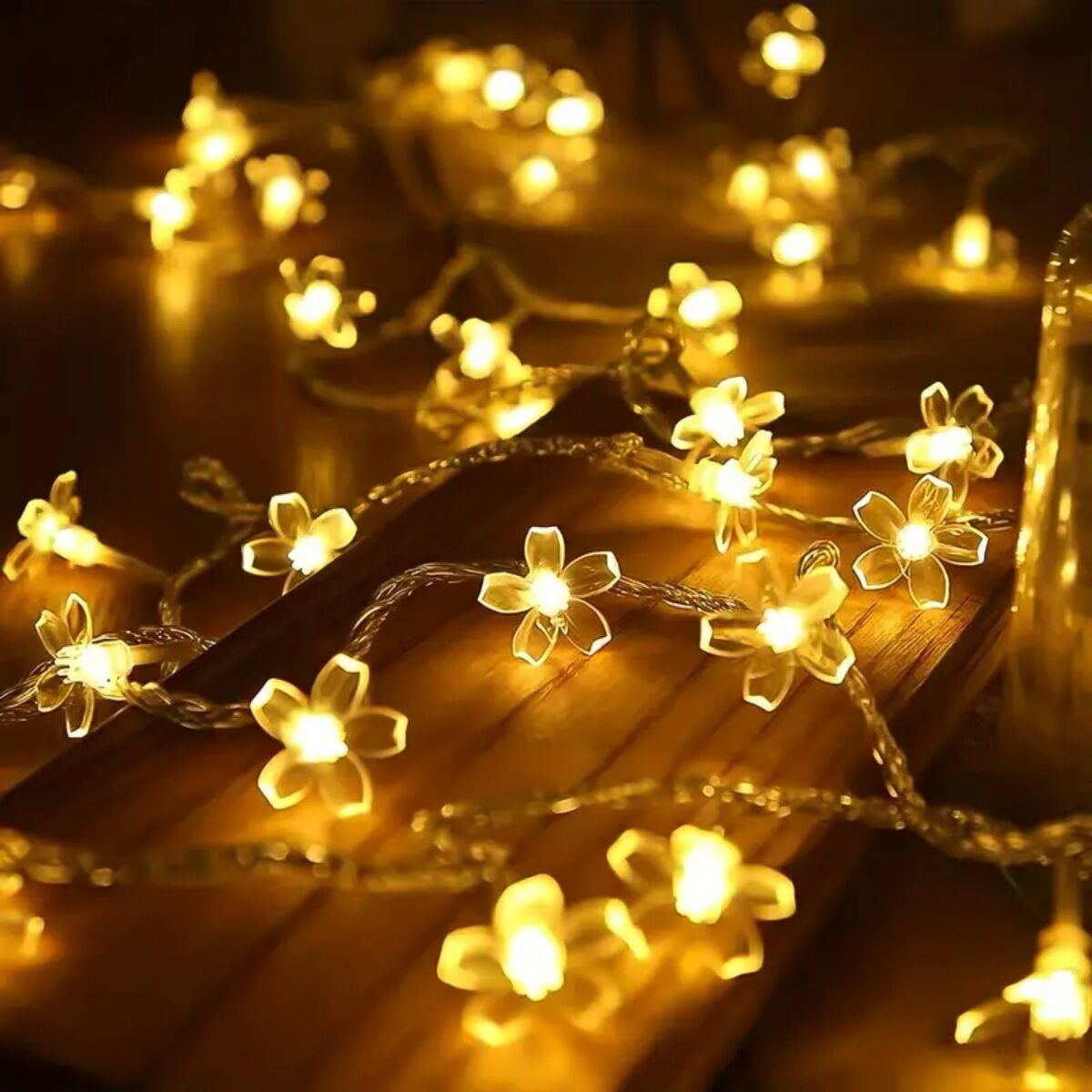 1pc LED Cherry Blossom String Lights Fairy LED Lights Girl Heart Indoor Decorative String Lights For Home Garden Lawn Decoration