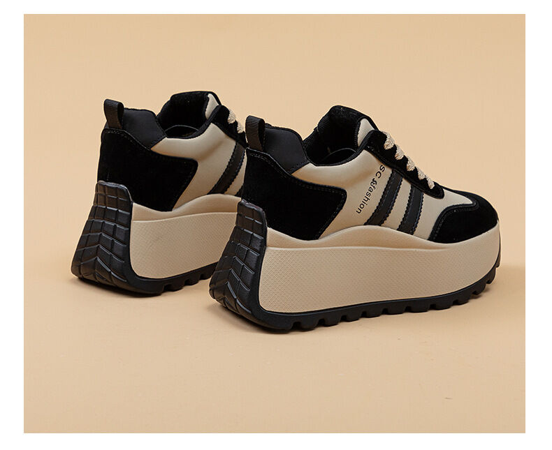 Spring New Style Women's Casual Thick Bottom Agan Dad Shoes Fashion Small Size Heightening Shoes Leisure Sports Running Shoes · v9