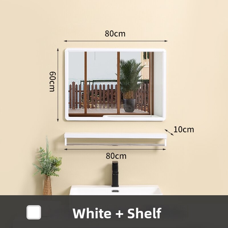 GUANGMANZHI | Self-adhesive Wall-mounted Square Mirror for Bathroom