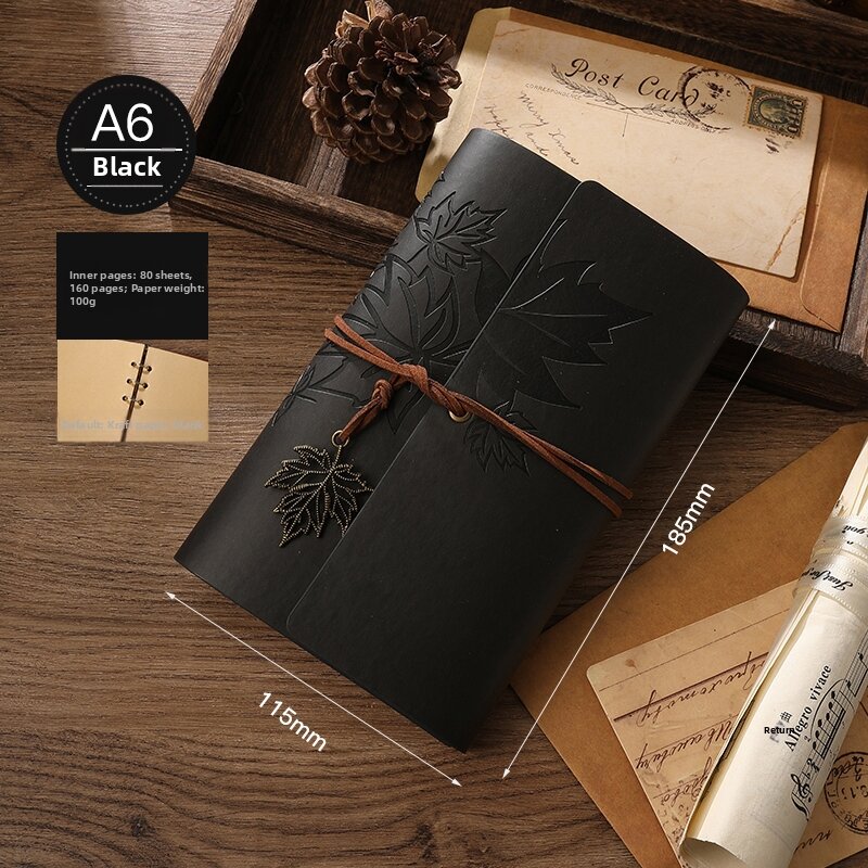Vintage Travel Notebook Blank Pages