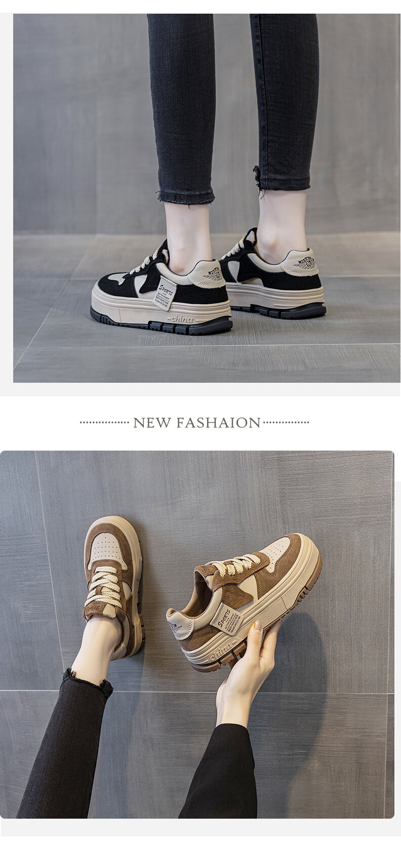 Low-Top Comfortable Fashionable Casual Shoes for Women Thick Bottom Soft Bottom Anti-Slip Dad Shoes Trendy Cross-Buckled Korean Style · v7