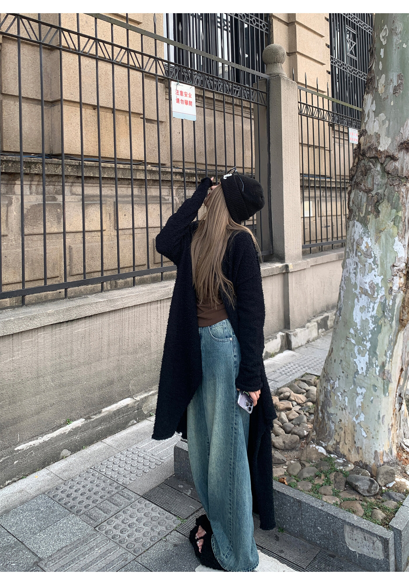 High Waist Wide Leg Jeans Women's Loose Fit Washed out Style Spring Autumn Denim Pants by LUU Peach Joy Slimming Effect · v2