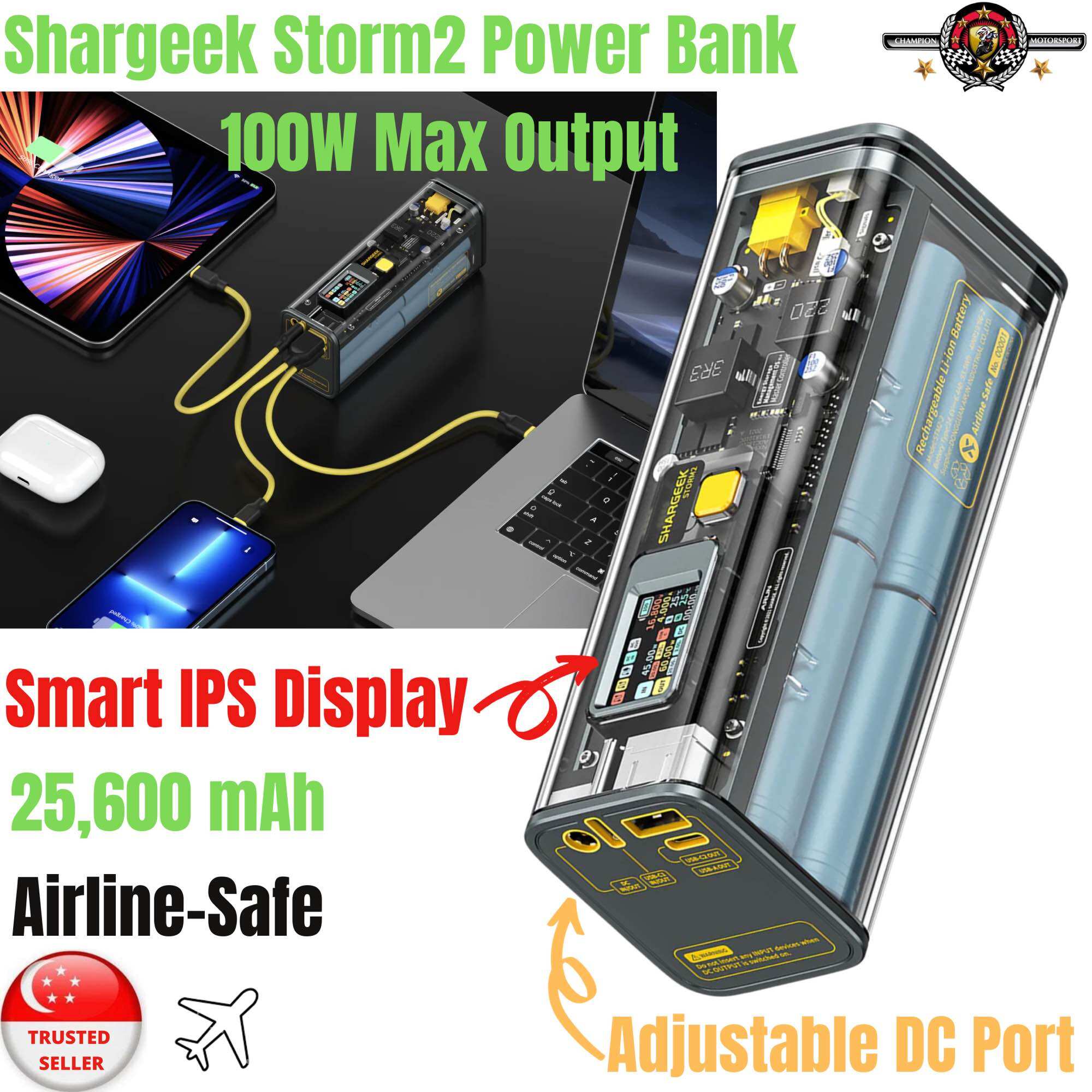 Sharge/ Shargeek STORM2 100W 25600mAh Portable Power Bank Battery