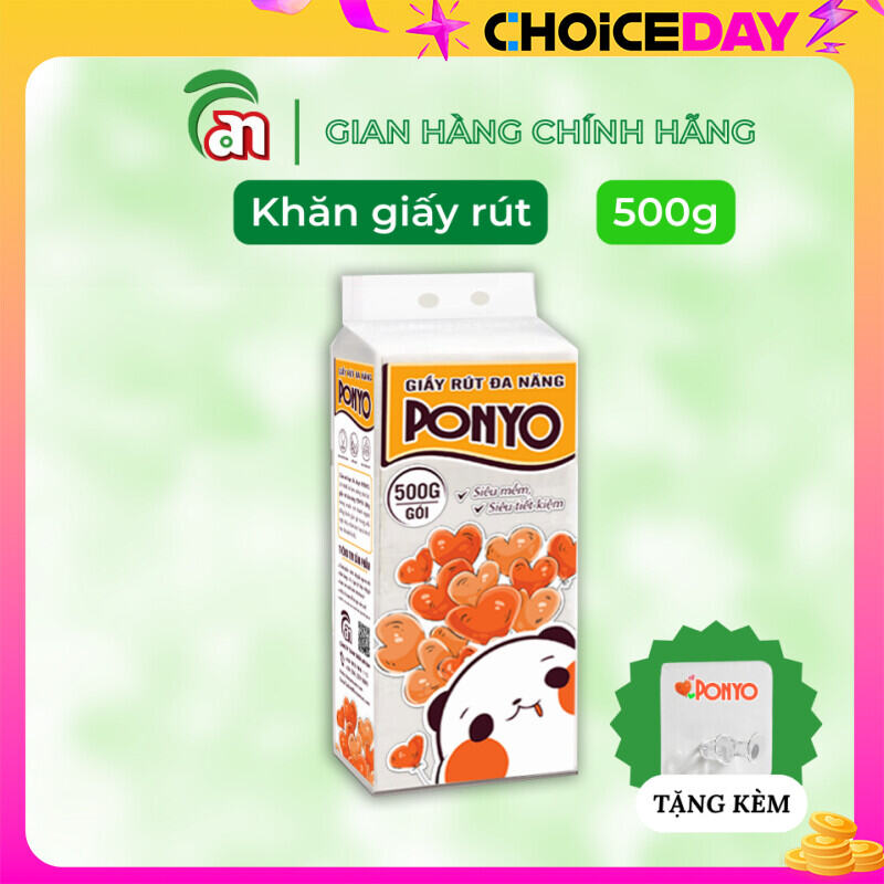 Khăn Giấy Rút Đa Năng Treo Tường Ponyo Gói 500g