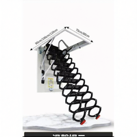 yishujia office | Multi-functional Folding Hidden Aluminum Alloy Attic Stairs