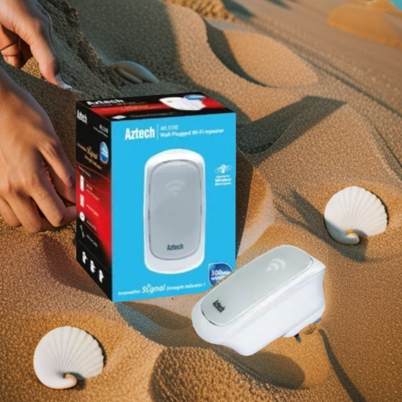 Aztech WL559E 300Mbps Wall Plugged WiFi Rpeater Range Extender. 