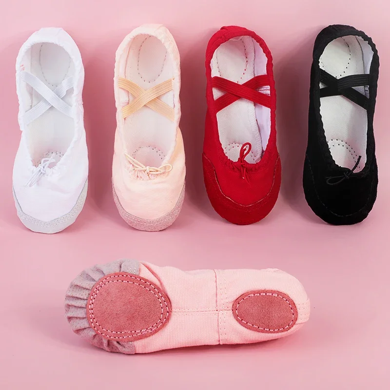 Children's Dance Shoes Girls Soft Ballet Shoes Baby Dancing Shoes White Practice Shoes Children Chinese Dance Shoes