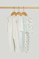 Mothercare Baby Unisex 3 Pack Elephant Sleepsuits