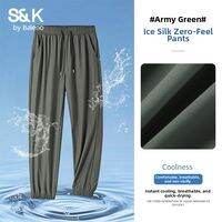 BALENO | Baleno Mens Ice Silk Five-Quarter Sporty Quick-Dry Shorts Summer Casual Loose Straight Leg Elastic Waistband Active Wear