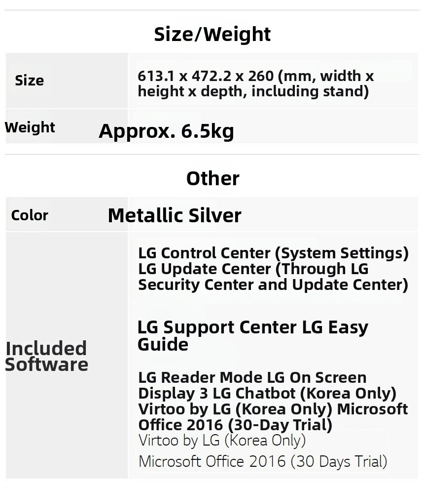LG Electronics All-In-One PC 27V70N-GR50K Genuine Product · v21