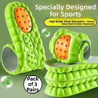 MICUI | Anti-Odor Absorbent Breathable Thick Cushioning Insoles for Men