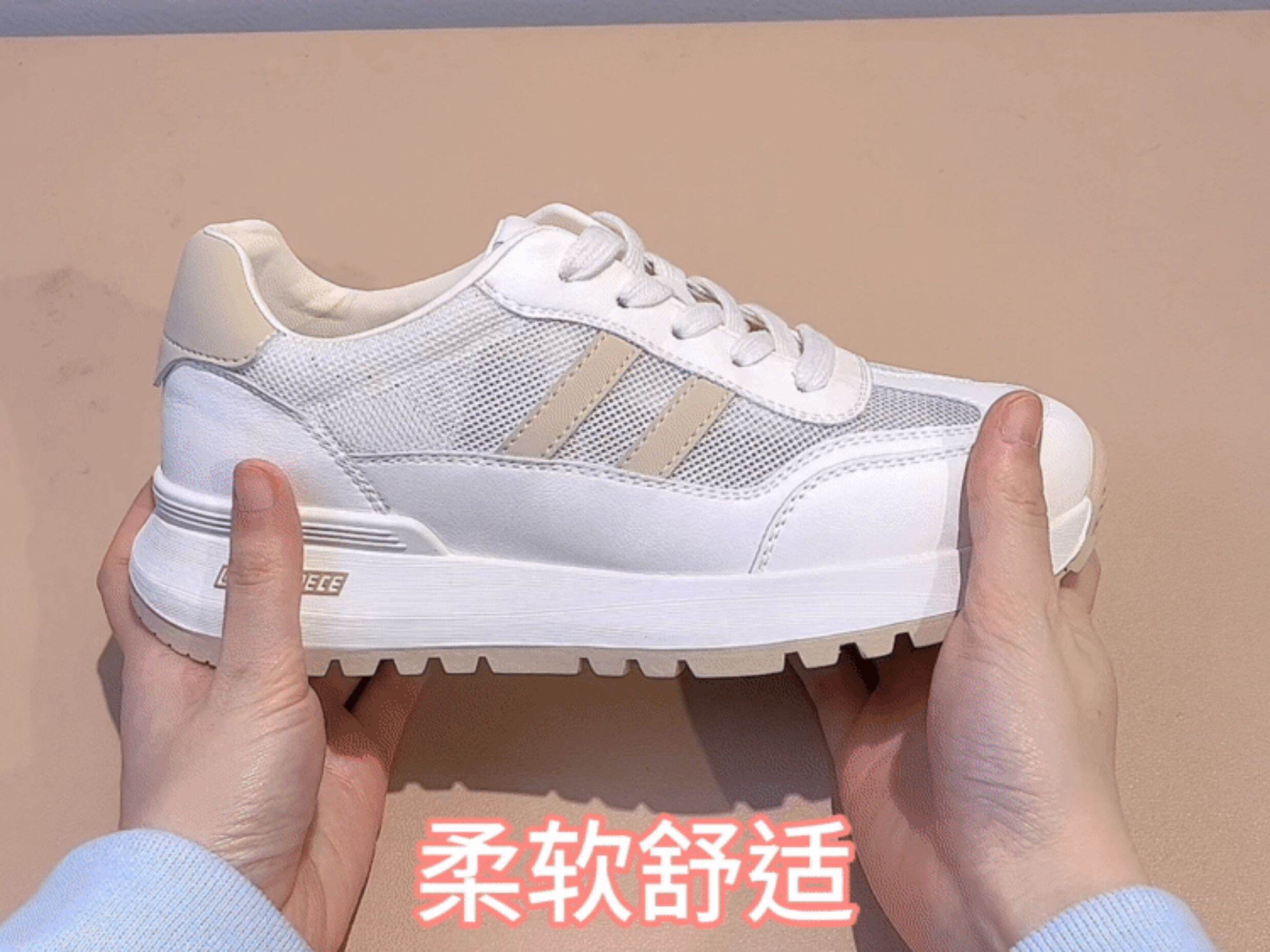 Zapatillas de malla de verano para mujer, zapatillas deportivas informales, estilo papá, modernas, sin cordones, punta redonda, tacón medio, calzado cómodo y a la moda