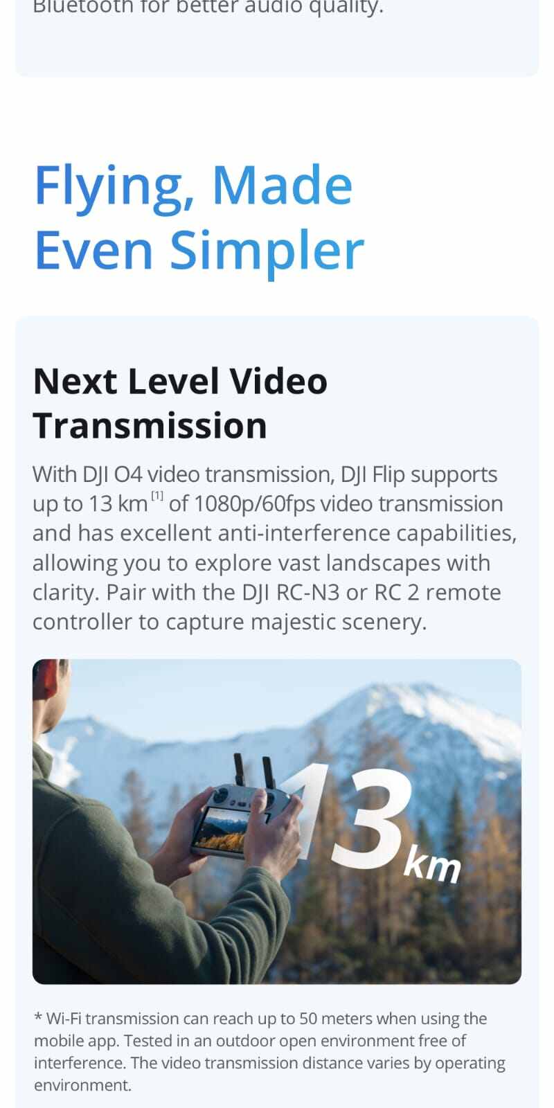 DJI Flip - طائرة بدون طيار مزودة بتحكم صوتي وتتبع الذكاء الاصطناعي مع واقي مروحة قابل للطي بتغطية كاملة / 4k60FPS / إرجاع ذكي / الوزن