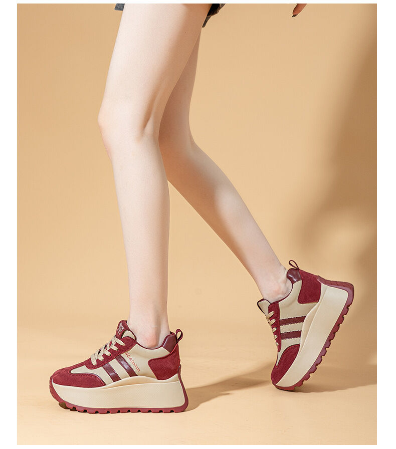 Spring New Style Women's Casual Thick Bottom Agan Dad Shoes Fashion Small Size Heightening Shoes Leisure Sports Running Shoes · v9