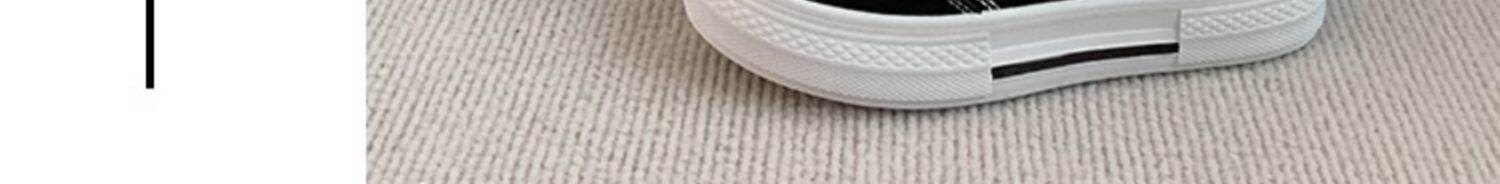 Black Canvas Sneakers Women's Casual Breathable Sports Shoes Spring New Style Versatile Flat Shoes Comfortable Low Top round Toe · v7