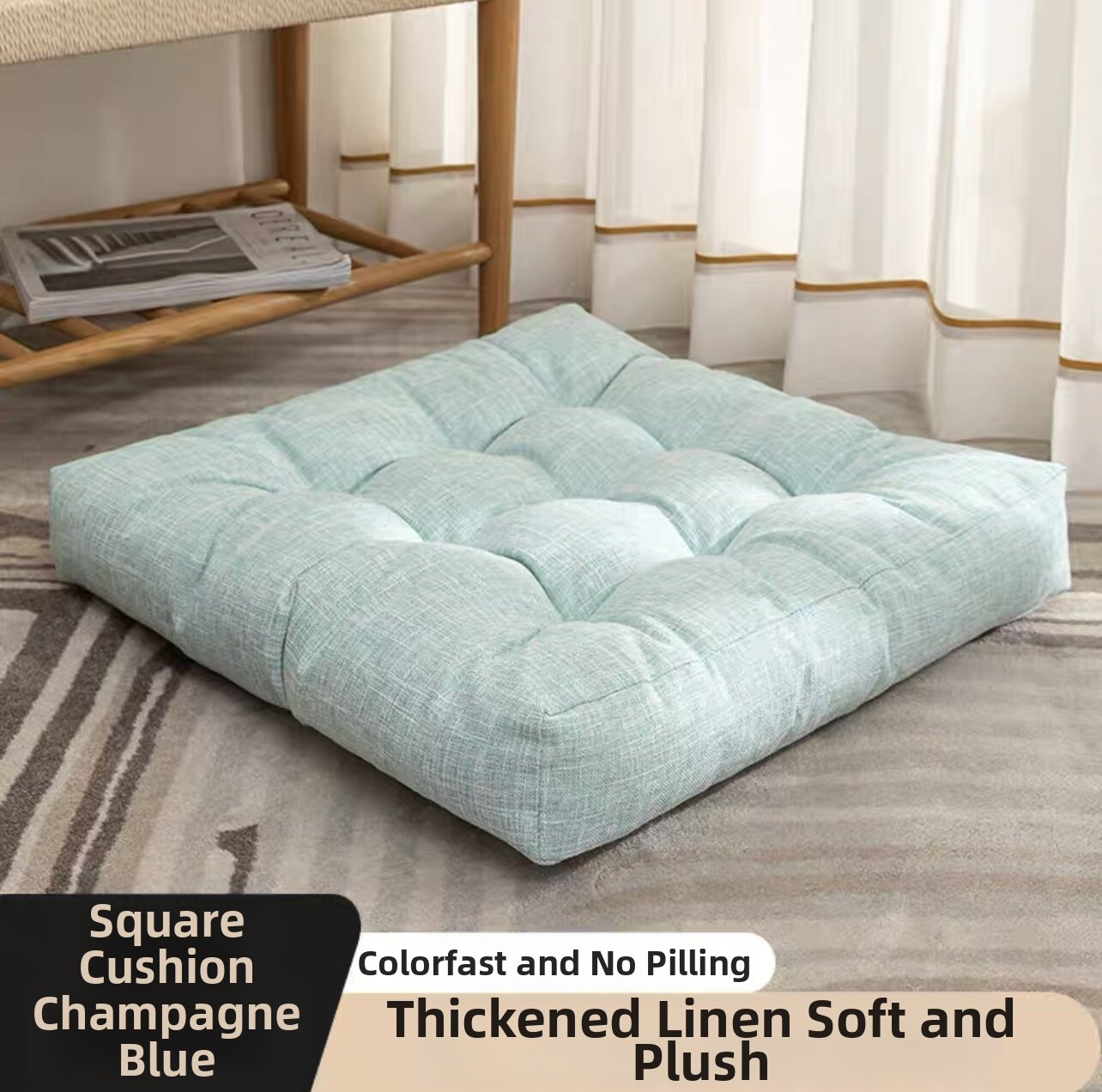 Thickened Zafu Seat Cushion Chair Pad Tatami Home Office Sitting Pad round Chair Cushion Simple Modern Style Home Textile