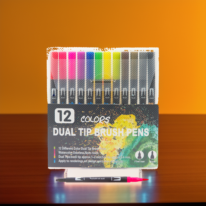 12%20Colour%20Dual%20Tip%20Brush%20Marker%20Pen%20-%20Image%204