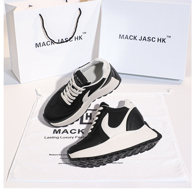 Hong Kong HK Agan Shoe 2025 Primavera Estate Nuove scarpe sportive traspiranti con tacco alto con plateau spesso da donna