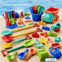 BABYSHOME | Children Beach Toy Set Sand Digging Buckets Spade Hourglass