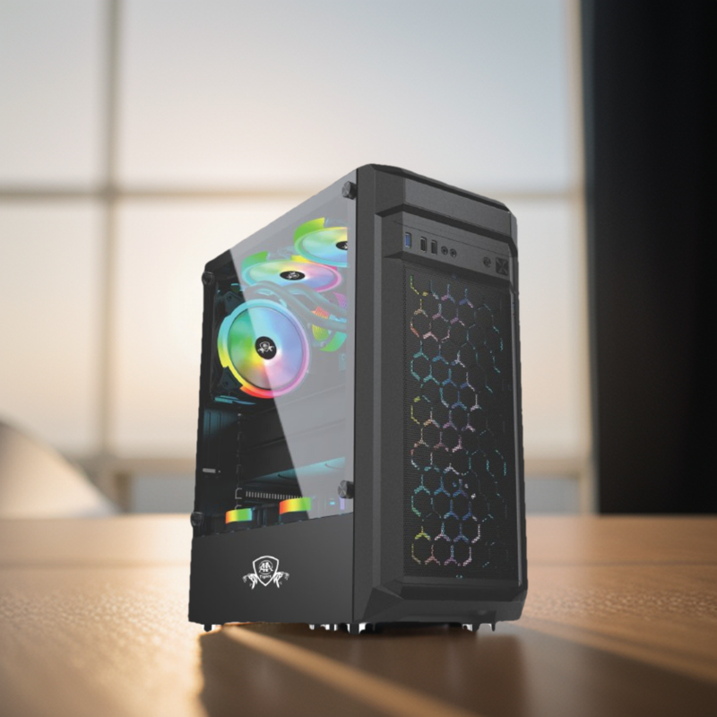 Gaming PC with 4 RGB Fans, H81 Motherboard, Core i7 4th, 16GB RAM, 128GB SSD, 500GB HDD, 2GB GAMING GRAPHIC CARD. 