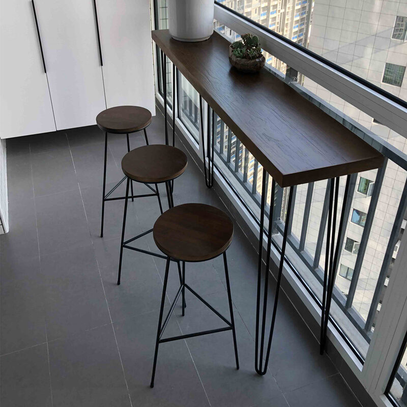 balcony bar table and stools