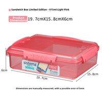 Sistema | Light Food Sandwich & Salad Box Three Compartments 975ml