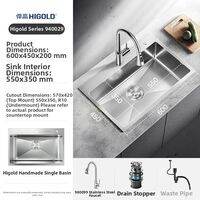 HIGOLD | Handmade Single Stainless Steel Sink