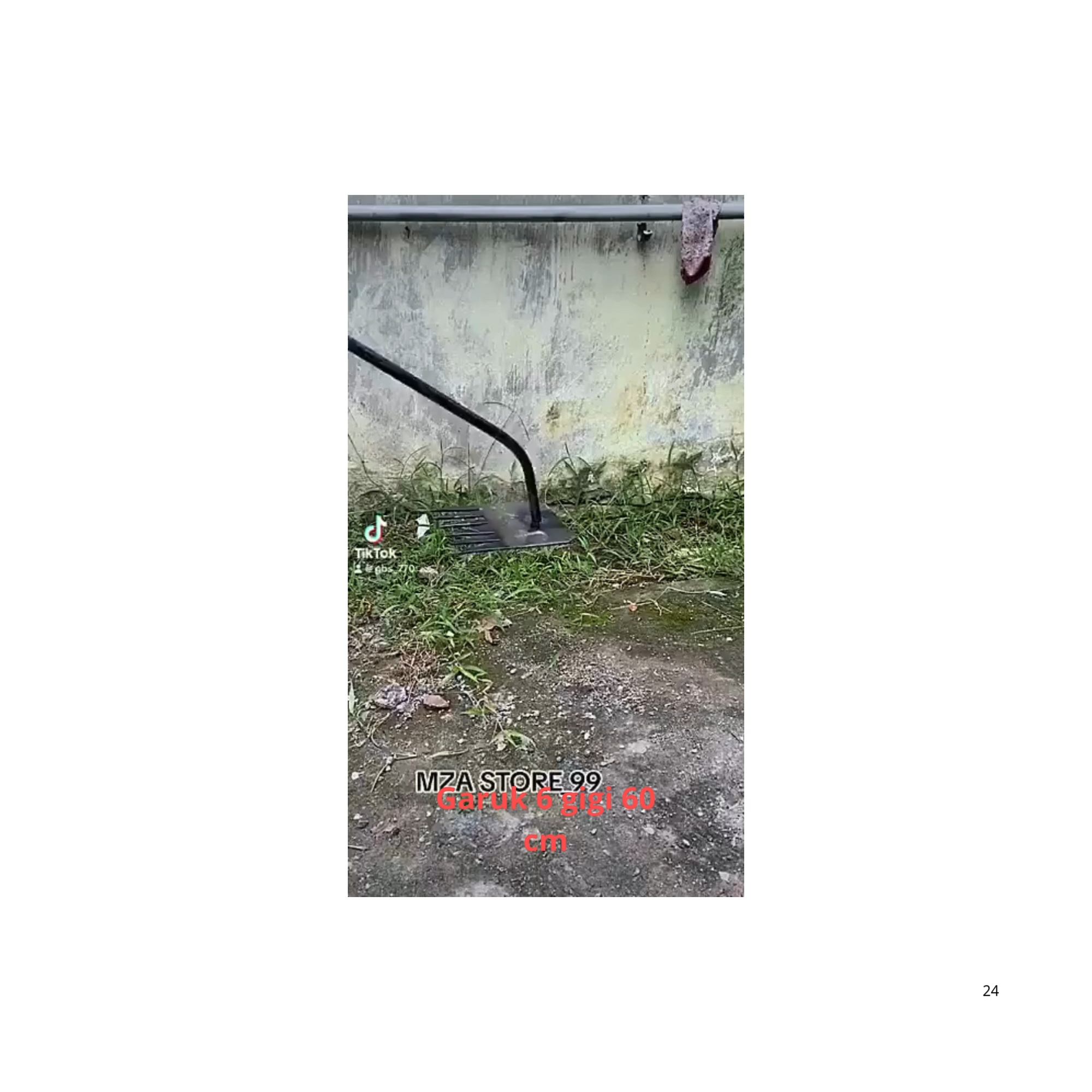 Garuan Rumput ALAT GARUKAN RUMPUT LIAR 6 GARPU 60 CM BAHAN FULL BESI KUALITAS ...