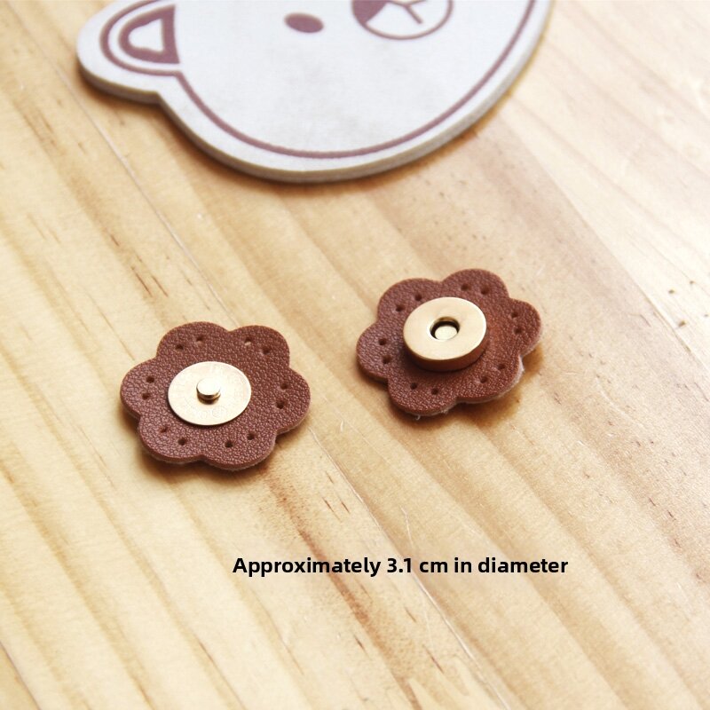 Leather Magnetic Buckle Sewing Handmade DIY Bag Modification Accessories round Stitching Luggage Parts And Accessories