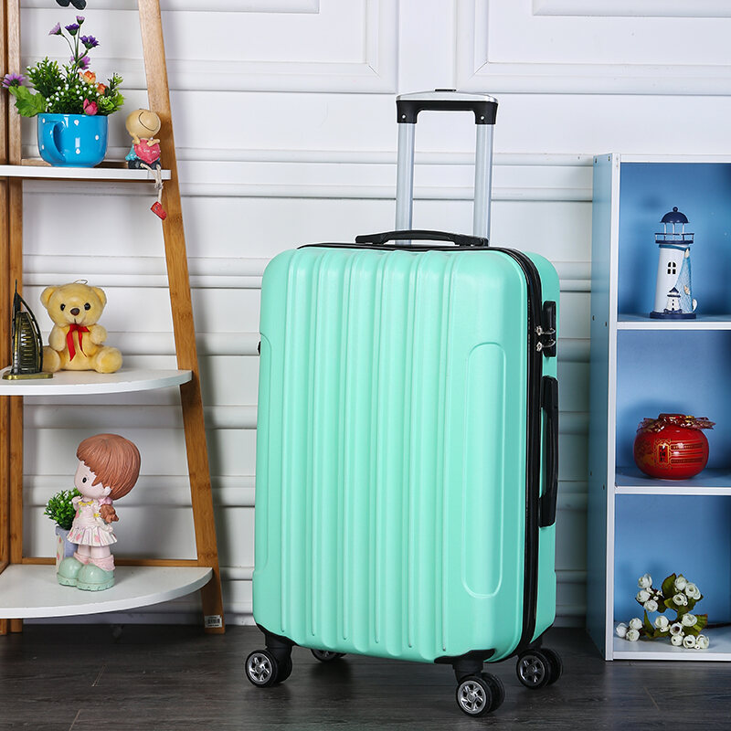 mint green hard case luggage