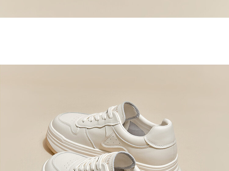 Daphne Trendy Thick Bottom Casual White Shoes Spring 2025 Women's Versatile Comfortable Heightening Fashionable Flat Shoes · v12